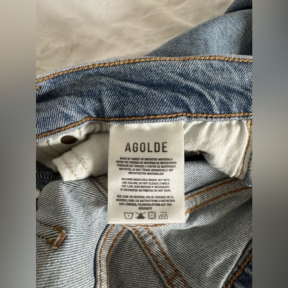 Agolde Riley High Rise Straight Crop Jeans. - Picture 7 of 11